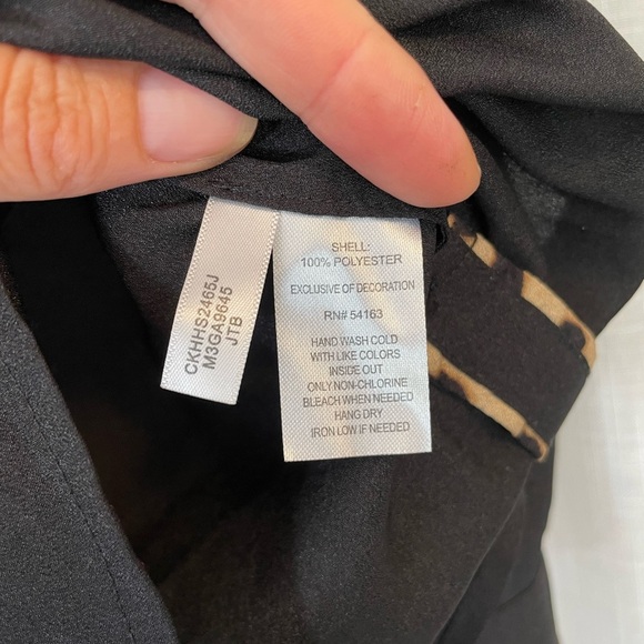 Calvin Klein Sheer button down blouse by size large - Picture 7 of 8